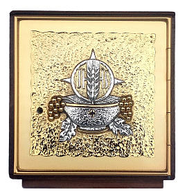 Tabernacles: Tabernacle d'autel bois et laiton moulé or argent
