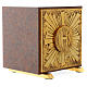 Tabernacle in wood and brass marble effect, IHS symbol s3