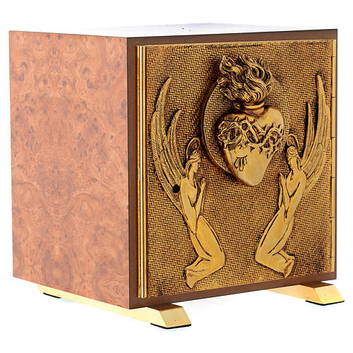 Tabernacle in wood and brass, Sacred Heart 3