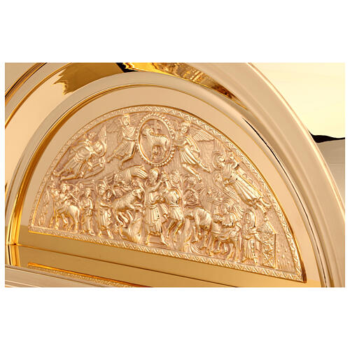 Tabernacolo romanico Molina ottone dorato Cristo Pantocratore 4