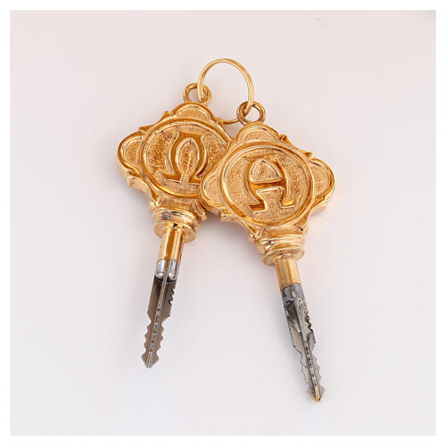 Tabernacolo romanico Molina ottone dorato Cristo Pantocratore 16