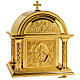 Tabernacolo romanico Molina ottone dorato Cristo Pantocratore s1