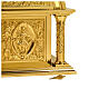 Tabernacolo romanico Molina ottone dorato Cristo Pantocratore s3