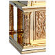 Tabernacolo romanico Molina ottone dorato Cristo Pantocratore s5