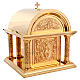 Tabernacolo romanico Molina ottone dorato Cristo Pantocratore s7