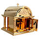 Tabernacolo romanico Molina ottone dorato Cristo Pantocratore s8