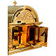Tabernacolo romanico Molina ottone dorato Cristo Pantocratore s11