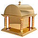 Tabernacolo romanico Molina ottone dorato Cristo Pantocratore s12