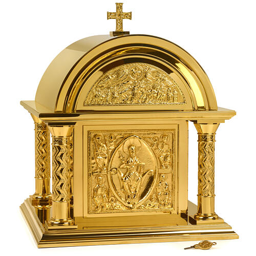 Tabernáculo românico Molina latão dourado Cristo Pantocrator 1