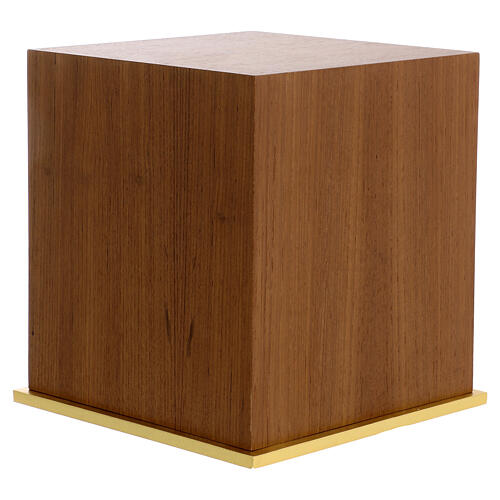 Altartabernakel aus dunklem Massivholz mit IHS-Symbol 8