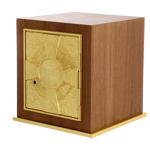 Altar wooden tabernacle with IHS emblem 3