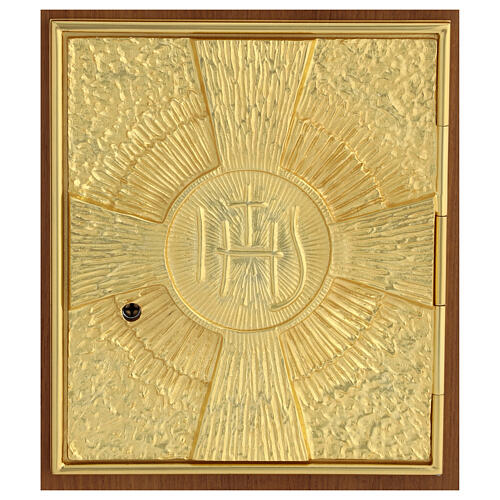 Wooden Altar Tabernacle IHS Emblem 2