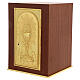 Tabernacolo da mensa legno mogano porta IHS calice s3