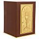 Tabernacolo da mensa legno mogano porta IHS calice s5