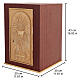 Tabernacolo da mensa legno mogano porta IHS calice s3