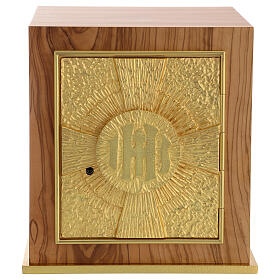 Tabernáculo de mesa IHS madera de olivo