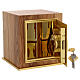 Altar tabernacle IHS in olive wood s6