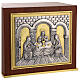 Tabernacle en bois avec porte en laiton doré Cène à Emmaüs s5