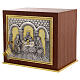 Tabernacolo da mensa porta ottone dorata legno Cena Emmaus s7