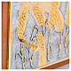 Tabernacolo legno porticina spighe finitura argentata e dorata 30X30X25 cm s2