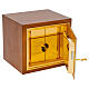 Wooden Tabernacle with Door, Silver and Gold Finish, Wheat Design, 30x30x25 cm s3