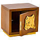 Wooden Tabernacle with Gold Cast Symbol PAX, Grapes, and Wheat 25X20X20 cm s2