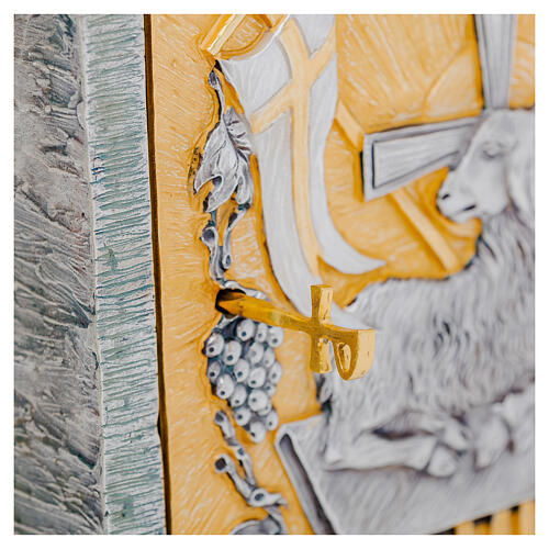 Altartabernakel mit Türmotiv „Osterlamm, Ähren und Trauben“ – 30 × 40 × 25 cm 3