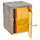 Tabernacolo porticina agnello pasquale uva e spighe doppia finitura 30X40X25 cm s4