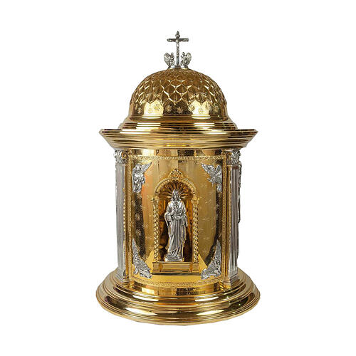 Tabernakel von Molina in Rundtempelform mit Heiligstem Herzen Jesu und den vier Evangelisten – 80 × 55 cm 1