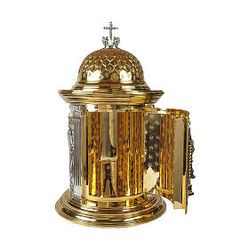 Cylindrical tabernacle by Molina, Sacred Heart of Jesus and Four Evangelists, 32x22 in