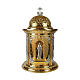 Tabernacle cylindrique Sacré-Cœur de Jésus et quatre Évangélistes 80x55 cm Molina s1