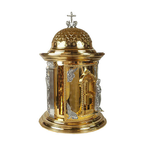 Cylindrical Tabernacle Sacred Heart of Jesus and Four Evangelists 80x55 cm Molina 3
