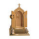 Tabernacolo ottone placcato oro con due porte interno oro 24K design gotico Molina 80x33x36 cm s3