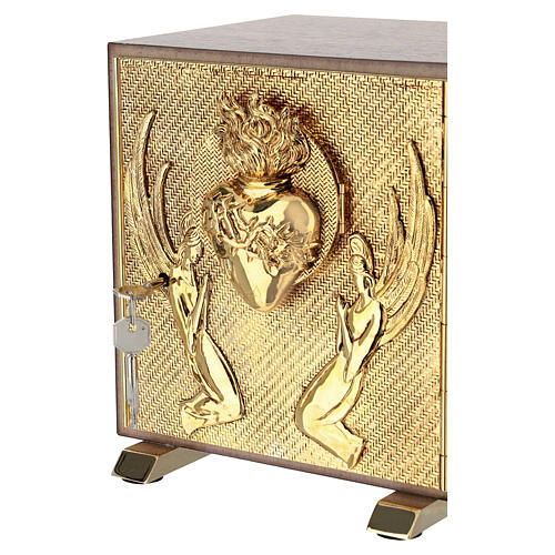 Tabernacolo in legno rovere trentino con esposizione Sacro Cuore 8