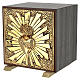 Altar tabernacle in grey Trentino oak, Sacred Heart s1