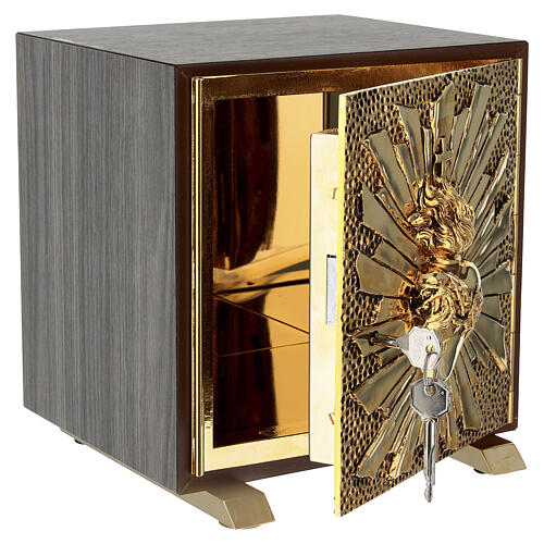 Tabernacle de table en chêne trentin gris Sacré-Cœur 6