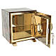 Tabernacle de table en marbre andalou avec exposition en laiton IHS s5