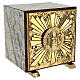 Tabernacle de table en marbre andalou avec exposition en laiton IHS s6