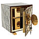 Tabernacolo da mensa marmo andaluso con esposizione in ottone IHS s8