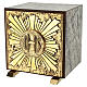 Altar tabernacle Andalusian marble finish with IHS brass display s1