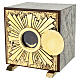 Altar tabernacle Andalusian marble finish with IHS brass display s4