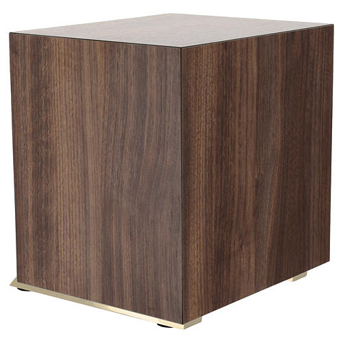 Tabletop altar tabernacle in Trentino oak, Immolated Lamb 8