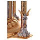 Gold-plated brass altar tabernacle with 4 angels, JHS and chalice s9