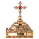 Gold-plated brass altar tabernacle with 4 angels, JHS and chalice s12