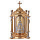 Table tabernacle gold-plated brass with 4 angels, JHS and chalice s1