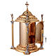 Table tabernacle gold-plated brass with 4 angels, JHS and chalice s7