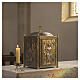 Tabernacolo bronzo con cupola Cristo ed Evangelisti 60x35x35 cm s2