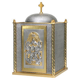 Tabernacolo da mensa SS. Trinità colone e simboli quattro evangelisti 80x50x50 cm