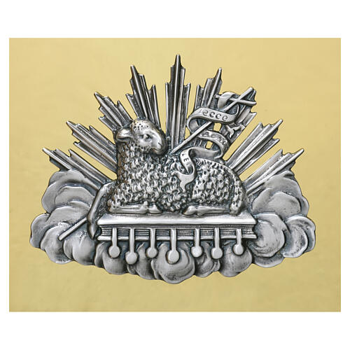 Tabernacolo da mensa SS. Trinità colone e simboli quattro evangelisti 80x50x50 cm 6