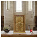 Olive wood tabernacle for altar with IHS rays door, 16x12x12 in s2